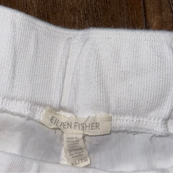 Eileen Fisher Organic Linen Cargo Jogger Pant XL White Ankle Cargo Pull on - Picture 10 of 11